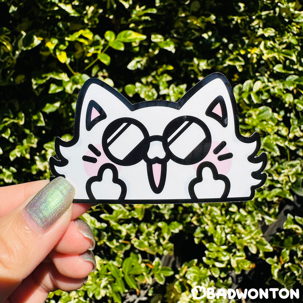 Gojo Cat Mini Peeker Sticker