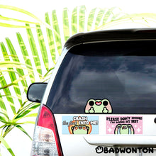 Load image into Gallery viewer, Froggo Crash THE FUCK Into Me! Bumper Sticker
