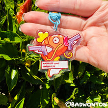 Load image into Gallery viewer, Magikarp Watergun Acrylic Keychain
