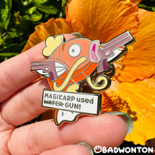 Load image into Gallery viewer, Magikarp Watergun Dangermon Enamel Pin
