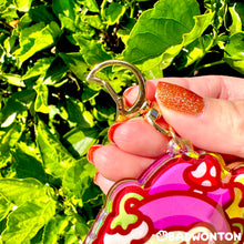 Load image into Gallery viewer, Witchy Froggo Rainbow Acrylic Keychain
