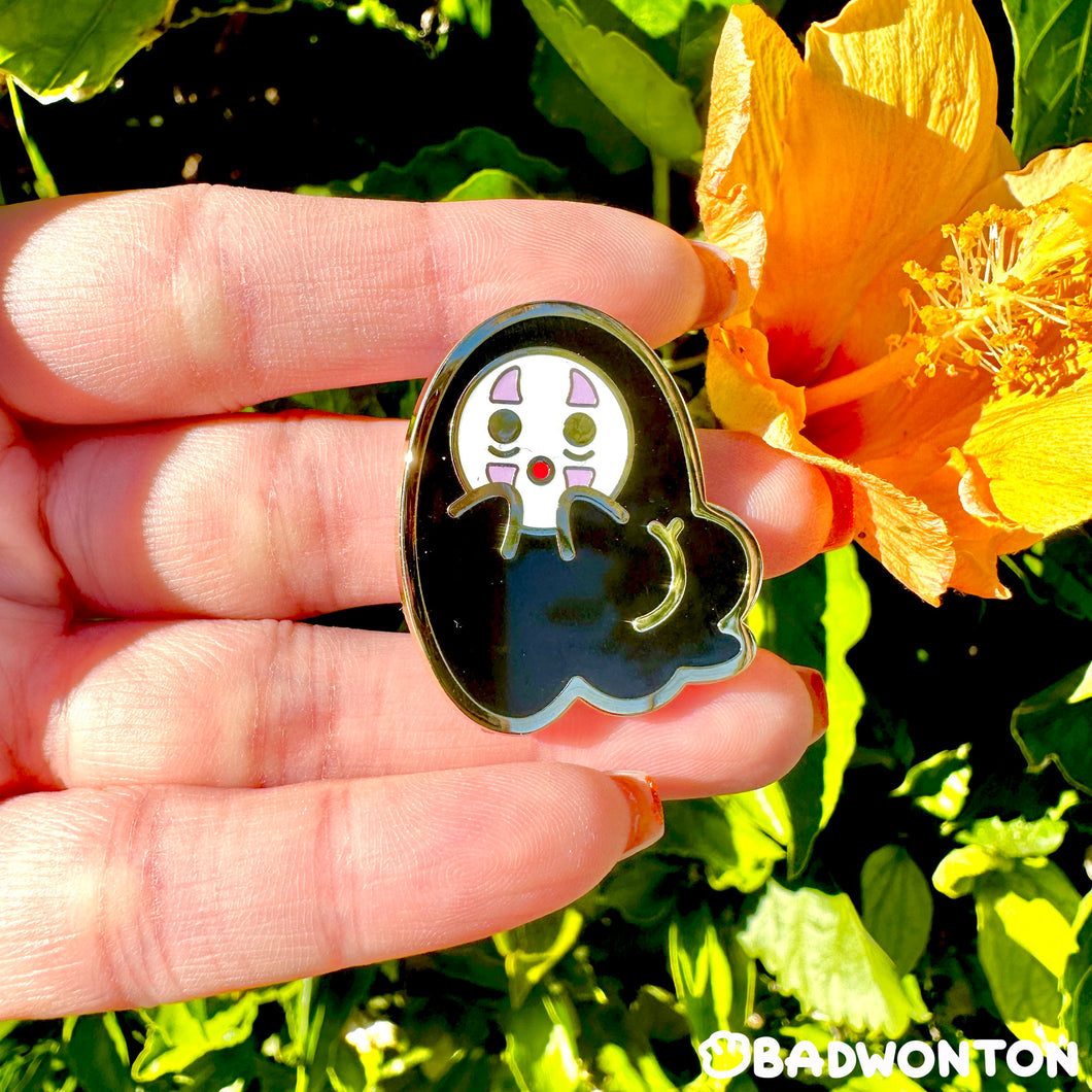 No Face With Cake Enamel Pin