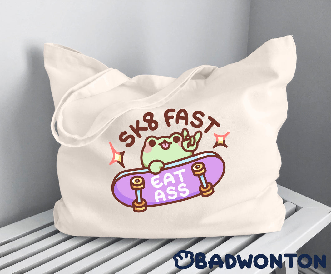 SK8 FAST EAT ASS Froggo Tote Bag