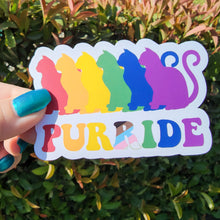 Load image into Gallery viewer, Purride Cat LGBT Pride Sticker
