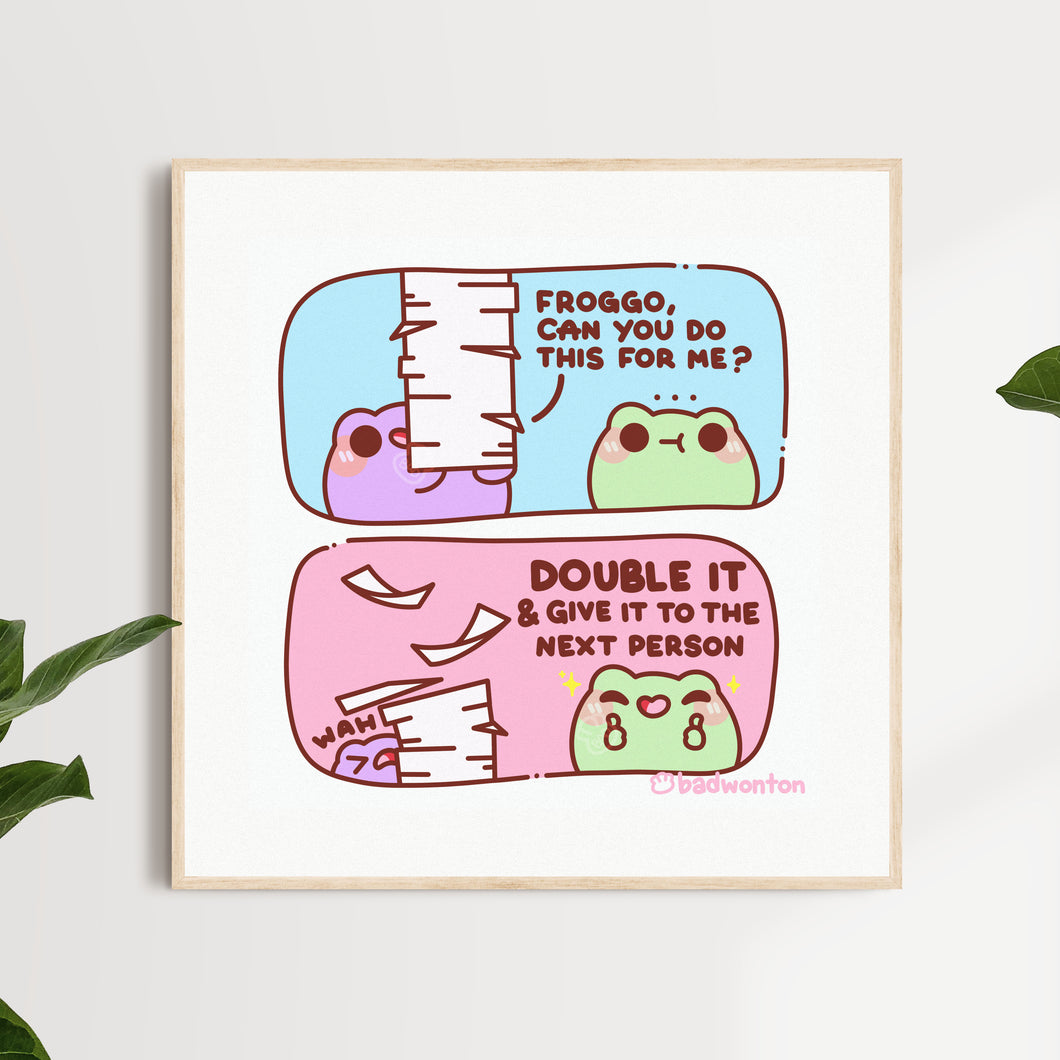 HR Double It Comic Art Print