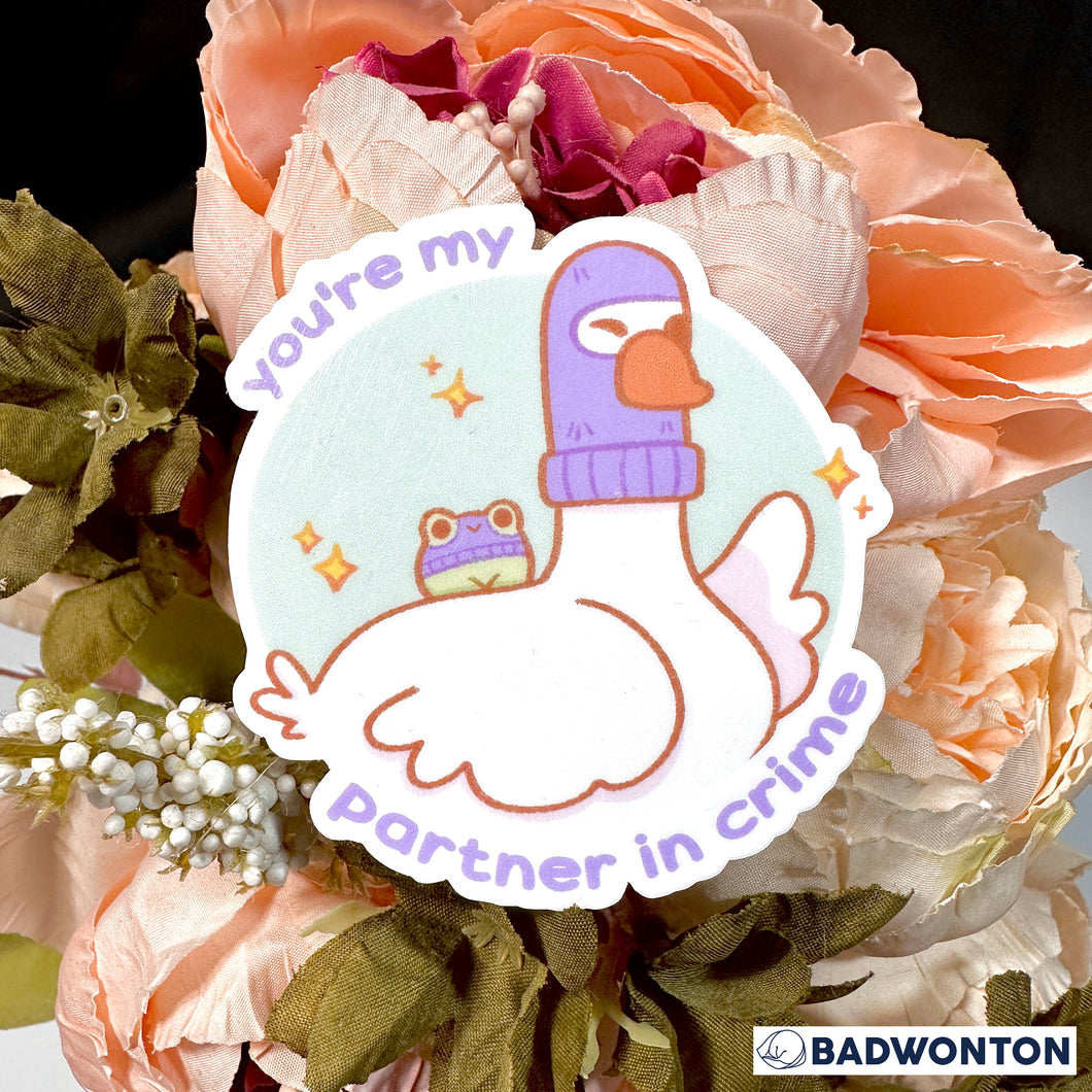 Froggo & Goose You're My Partner In Crime Sticker