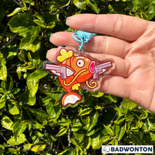 Load image into Gallery viewer, Magikarp Watergun Acrylic Keychain
