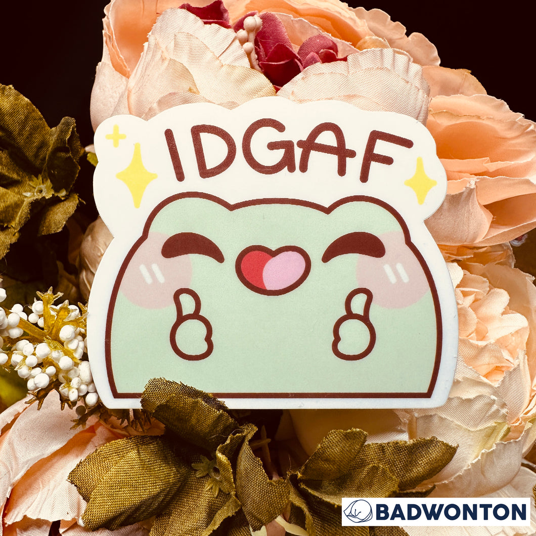 Froggo IDGAF Sticker