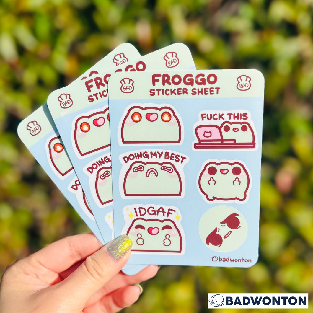 Froggo Emoji Sticker Sheet